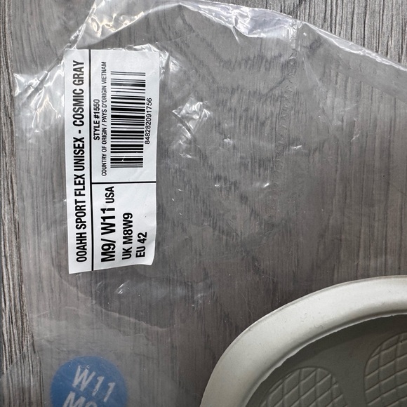 OOFOS Ooahh Slide Sandals Sport Flex Cosmic Grey Mens 9 Womens 11 NWT - Picture 9 of 11